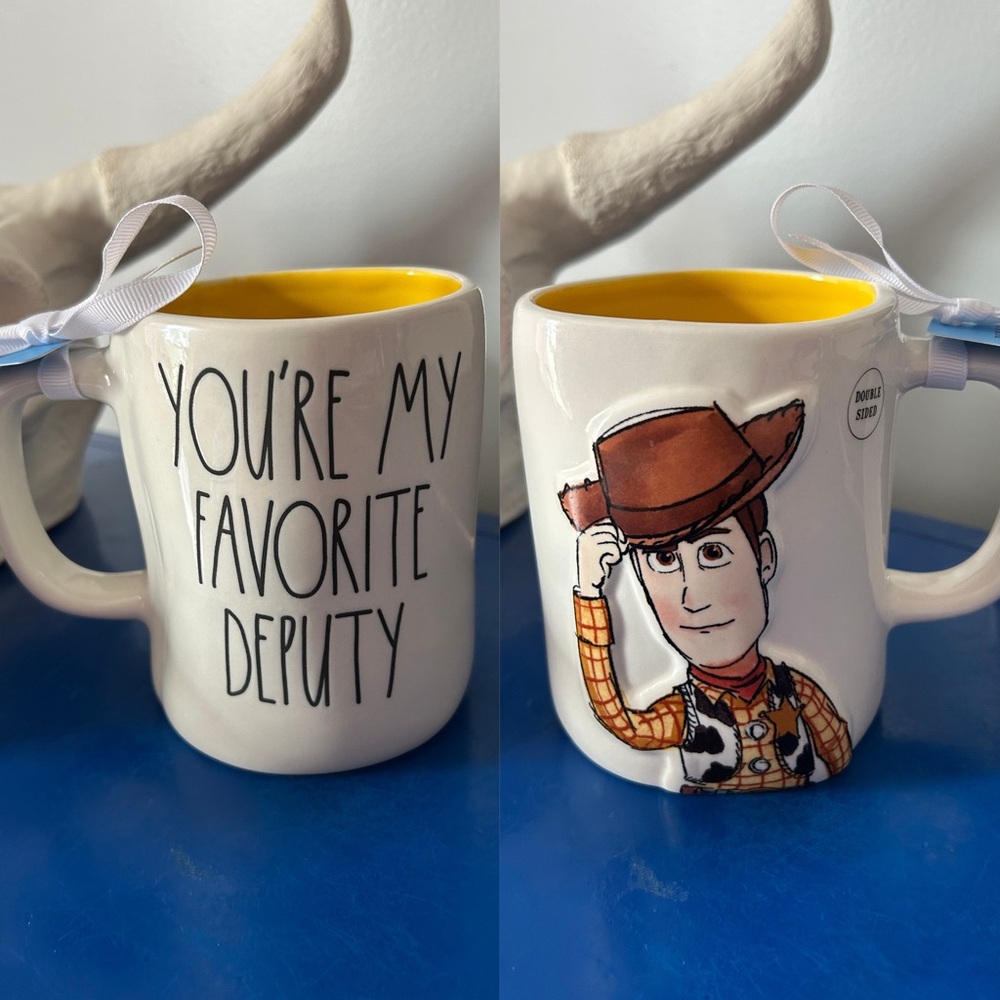 Rae Dunn Disney Pixar Toy Story Woody You’re My Favorite Deputy Double Sided Mug